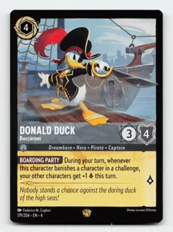 Donald Duck Buccaneer 179/204 Ursula's Return Lorcana Card - Image 1