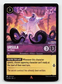 Ursula 59/204 Rare Into the Inklands Lorcana Card - Image 1