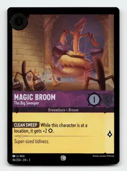 Magic Broom 46/204 Common Into the Inklands Cold Foil Lorcana Card - Image 1