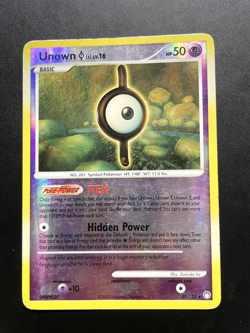 Unown 37/123 Reverse Holo Pokemon Card Diamond & Pearl Mysterious Treasures - Image 1