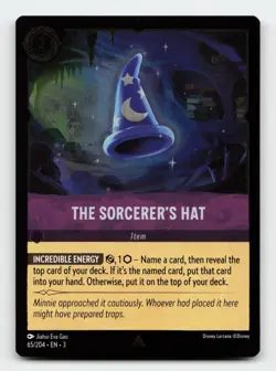The Sorcerer's Hat 65/204 Rare Into the Inklands Cold Foil Lorcana Card - Image 1