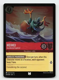HeiHei 107/204 Uncommon Into the Inklands Cold Foil Lorcana Card - Image 1