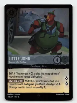 Little John 178/204 Super Rare Into the Inklands Lorcana Card - Image 1
