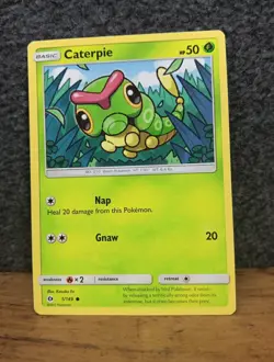 Pokemon TCG Caterpie Sun & Moon Base Set 1/149 Regular Common Trading Card Game - Image 1