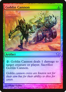 Goblin Cannon FOIL Fifth Dawn PLD Artifact Uncommon MAGIC MTG CARD ABUGames - Image 1