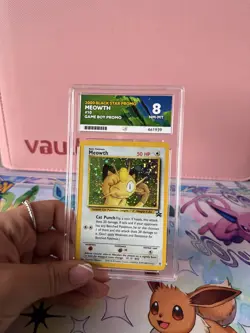Pokemon Holo Card Gameboy Meowth Black Star Promo WOTC ACE 8 - Image 1