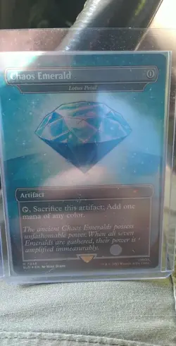 Blue Chaos Emerald Lotus Petal MTG - Image 1
