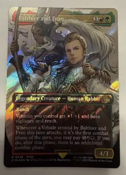 Balthier and Fran (0538) (Borderless) (Surge Foil) Final Fantasy Foil MTG - Image 1