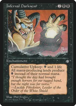 Infernal Darkness Ice Age NM Black Rare MAGIC THE GATHERING MTG CARD ABUGames - Image 1