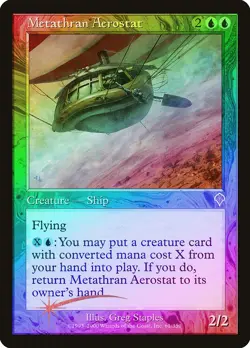 Metathran Aerostat FOIL Invasion HEAVILY PLD Blue Rare MAGIC MTG CARD ABUGames - Image 1