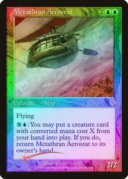 Metathran Aerostat FOIL Invasion HEAVILY PLD Blue Rare MAGIC MTG CARD ABUGames - Image 1