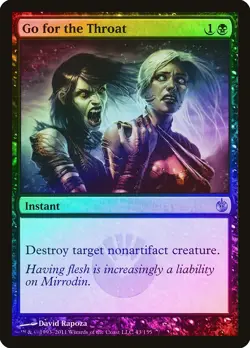 Go for the Throat FOIL Mirrodin Besieged PLD Black Uncommon MTG CARD ABUGames - Image 1