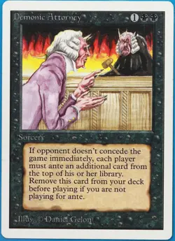 Demonic Attorney Unlimited PLD (Reserved List MTG Magic Card) (462463) ABUGames - Image 1