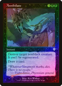 Annihilate FOIL Invasion HEAVILY PLD Black Uncommon MAGIC MTG CARD ABUGames - Image 1