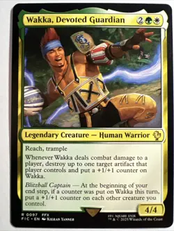 MTG - WAKKA, DEVOTED GUARDIAN - Final Fantasy Com (R) - Image 1