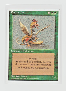Magic the Gathering ~ MTG ~ 1x Cockatrice ~ ALTERNATE ~ Fourth Edition ~ SCANS - Image 1