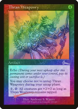 Thran Weaponry FOIL Urza's Legacy PLD Artifact Rare MAGIC MTG CARD ABUGames - Image 1