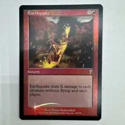 Earthquake 2001 MTG Core Set 7th Edition FOIL Red Rare Sorcery NM - Image 1