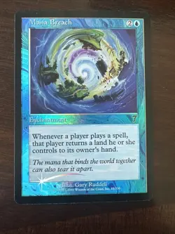 Mana Breach Foil 7th MTG EDH Commander Vintage Legacy Enchantment Blue - Image 1