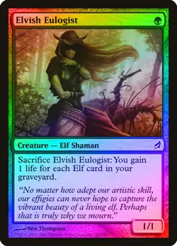 Elvish Eulogist FOIL Lorwyn HEAVILY PLD Green Common MAGIC MTG CARD ABUGames - Image 1