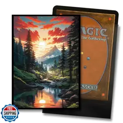 MTG Card Sleeves - Taiga - Fantasy Dual Lands Series - Ultra Clear Front and - Image 2