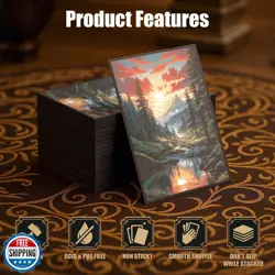 MTG Card Sleeves - Taiga - Fantasy Dual Lands Series - Ultra Clear Front and - Image 5