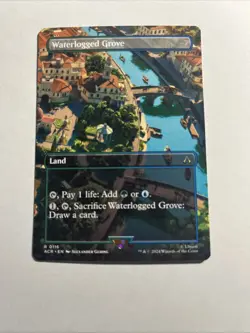 Waterlogged Grove Borderless Universes Beyond: Assassin's Creed MTG + Bonus Rare - Image 1
