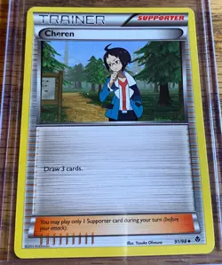Pokemon Emerging Powers 91/98 Card - Trainer Cheren - Image 1