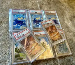 8x Graded PSA 9 MINT Pokemon Card Lot S&V Illustration Rates - Image 1