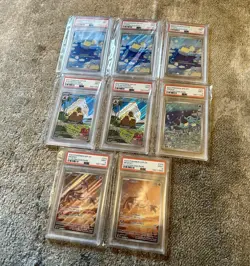 8x Graded PSA 9 MINT Pokemon Card Lot S&V Illustration Rates - Image 2