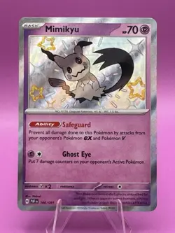 Pokemon TCG Mimikyu SV: Paldean Fates 160/091 Baby Shiny Holo Rare English NM - Image 1