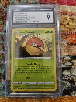 Hisuian Voltorb 002/189 Astral Radiance Holo Pokemon TCG CGC Mint 9 - Image 1
