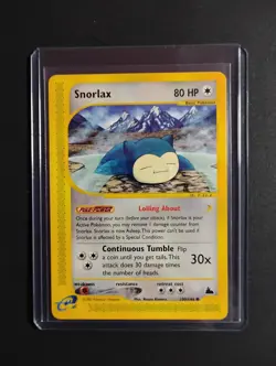 Snorlax 100/144 Skyridge Non-Holo NM Vintage Pokemon Card 2003 - Image 3