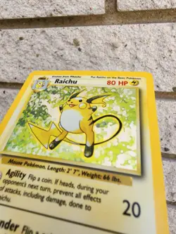 Pokemon TCG Raichu Base Set Holo Rare Card 14/102 Vintage - Image 4