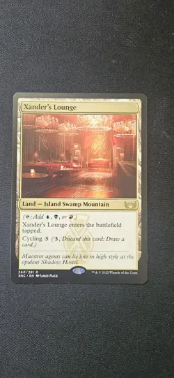 Xander's Lounge Streets of New Capenna Regular Card, Near Mint Condition, MTG - Image 1