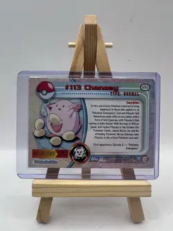 Chansey #113 Topps TV Animation Edition Blue Logo Non Holo Pokemon Card - LP - Image 2