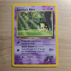 Sabrina's Abra 94/132 - NM Gym Challenge - Pokemon 2000 Common WOTC TCG Card - Image 1