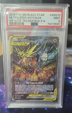 Pokemon TCG SM Black Star Elite Trainer Box Graded PSA Mint 9 Card - Image 1