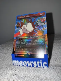 Knuckle's Gloves - RAINBOW FOIL - MTG Secret Lair x Sonic - NM Card - Image 1
