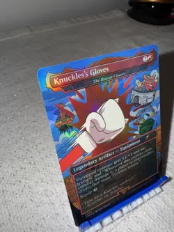 Knuckle's Gloves - RAINBOW FOIL - MTG Secret Lair x Sonic - NM Card - Image 4