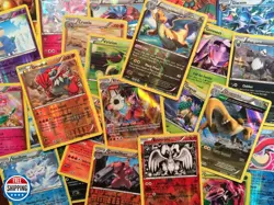 Pokemon 50 Card Lot w/ 3 Reverse or Holofoil Cards- Pokemon Cards No Duplicat - Image 1