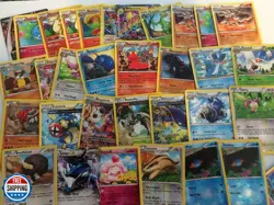 Pokemon 50 Card Lot w/ 3 Reverse or Holofoil Cards- Pokemon Cards No Duplicat - Image 2