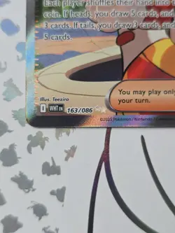 Harlequin 163/086 Pokemon Card White Flare ENG Ultra Rare Full Art - Image 2