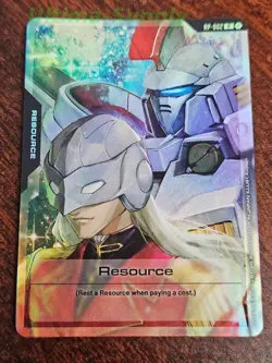 Gundam TCG Resource Card Zechs Merquise RP-002 Foil SDCC 2025 Promo IN STOCK - Image 1