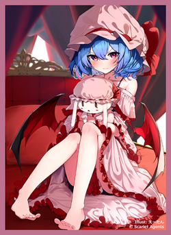 Touhou Project Remilia Scarlet Doujin Card Sleeve Protector - Image 1