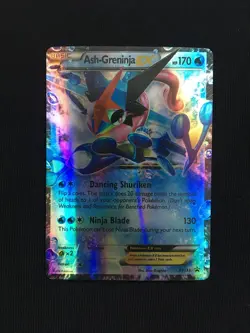 Pokemon Ash-Greninja EX XY133 Blackstar Promo Holo Card TCG (LP-MP) - Image 1