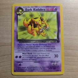 Dark Kadabra 39/82 - LP Team Rocket - Pokemon 2000 Uncommon WOTC TCG Card - Image 1