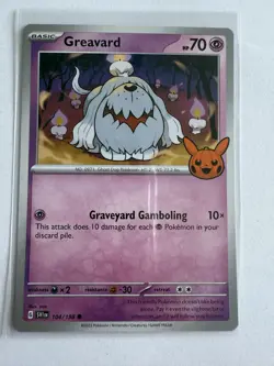 Greavard 104/198 - Trick Or Trade Stamp - Pokemon Trading Card Game - Image 1
