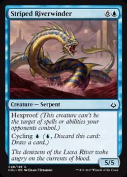 Striped Riverwinder - Light Play MTG Hour of Devastation - Image 1