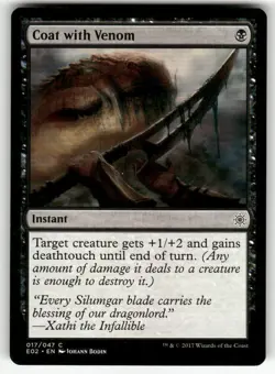COAT WITH VENOM #17 (COMMON) MTG EXPLORERS OF IXALAN - Image 1